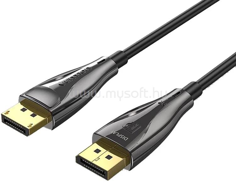 VENTION Displayport/M -> Displayport/M  (8K, optikai, fekete), 10m, kábel