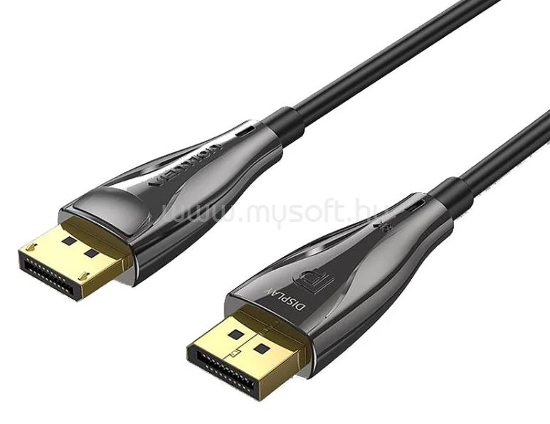VENTION Displayport/M -> Displayport/M (8K, optikai, fekete), 3m,  kábel