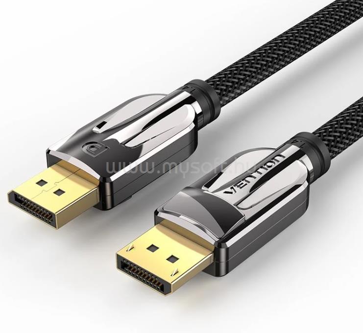 VENTION Displayport/M -> Displayport/M (fekete), 1,5m, kábel