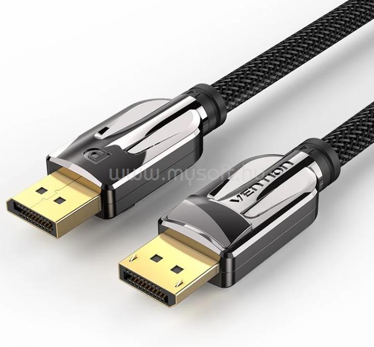 VENTION Displayport/M -> Displayport/M (fekete), 3m,  kábel