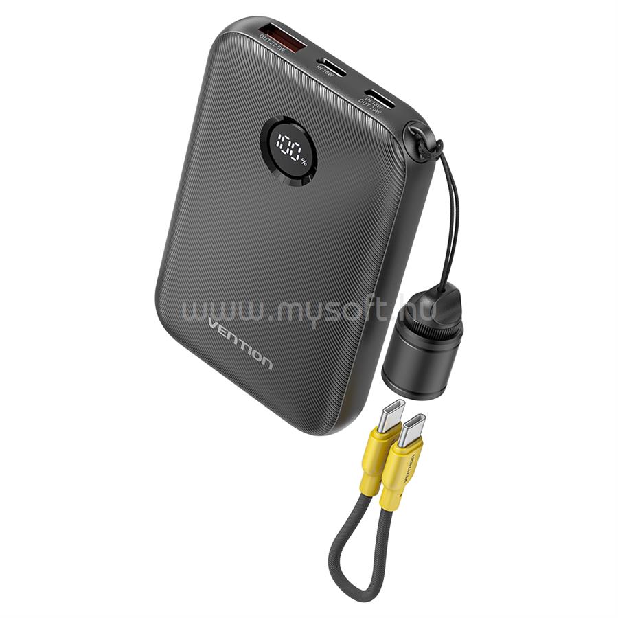 VENTION FKAB0-C 10000mah, (fekete,22,5W) , powerbank