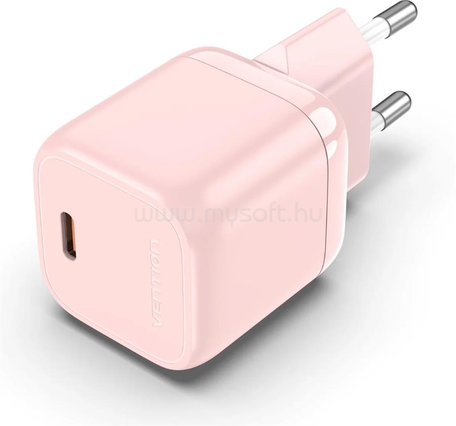 VENTION Hálózati adapter USB-C 30W (rózsaszín)