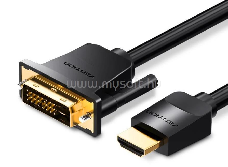 VENTION HDMI -> DVI 3m kábel (fekete)