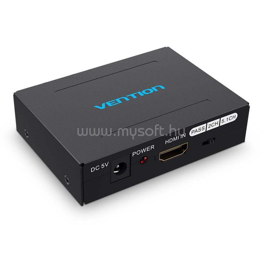 VENTION HDMI -> HDMI/Optical Fiber Audio/2RCA Audio konverter (fekete)