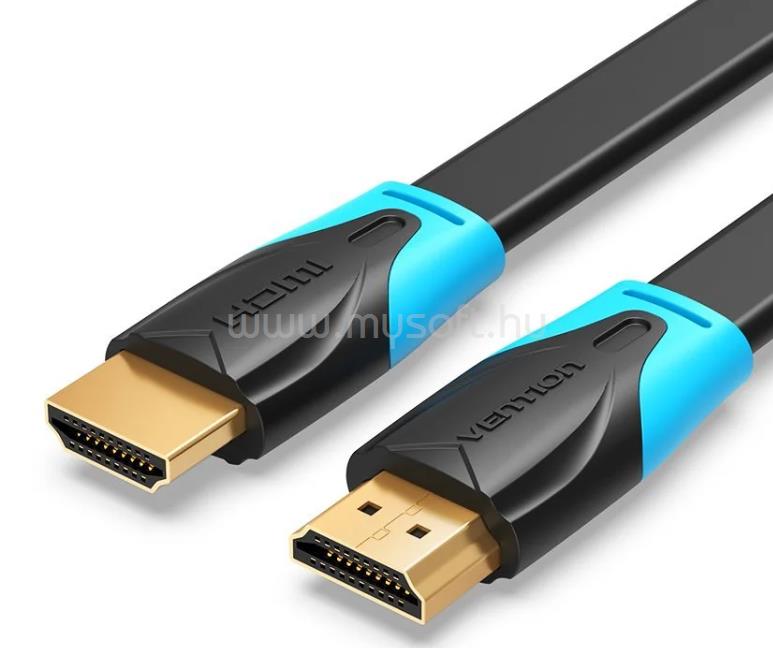 VENTION HDMI, 2m, lapos kábel (fekete)