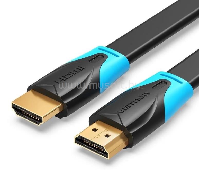 VENTION HDMI, lapos 1m, kábel (fekete)