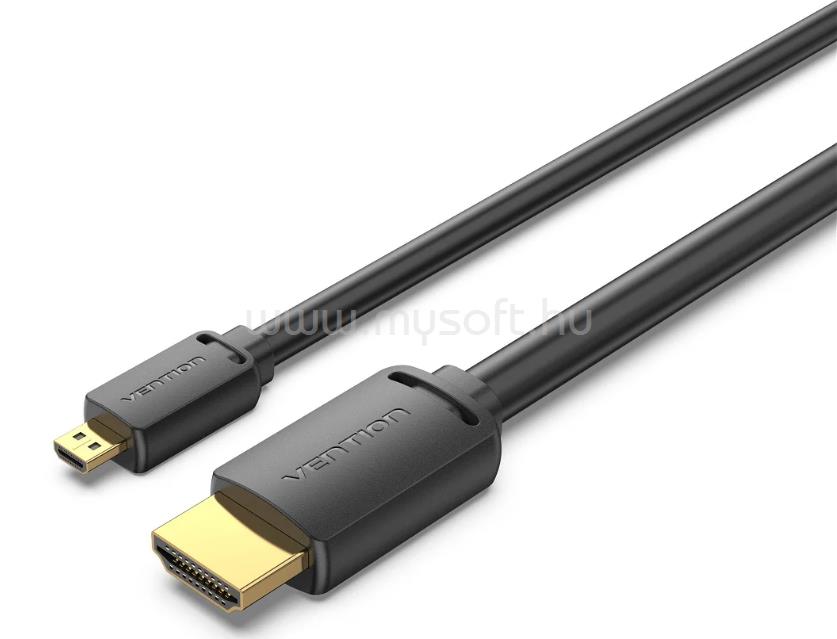 VENTION HDMI-D/M -> HDMI-A/M 4K HD 2m kábel (fekete)
