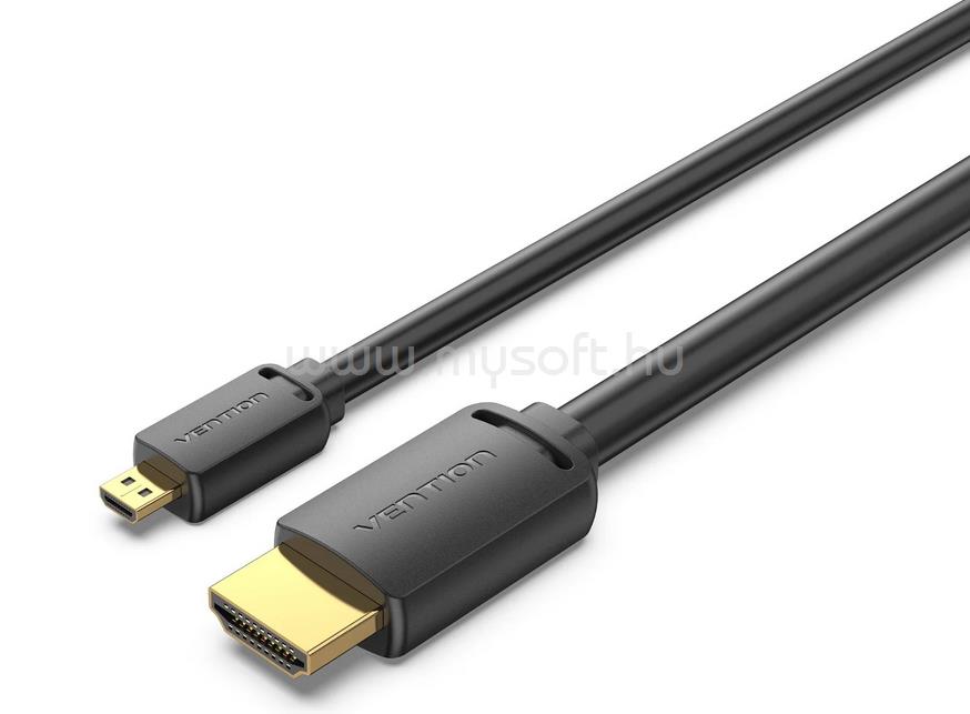 VENTION HDMI-D/M -> HDMI-A/M 4K,HD 3m kábel (fekete)