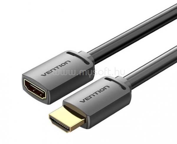 VENTION HDMI/M -> HDMI/F 4K, HD, PVC 0,5m kábel (fekete)