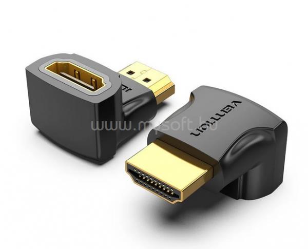 VENTION HDMI/M 90 fokos -> HDMI/F 4K adapter (fekete)