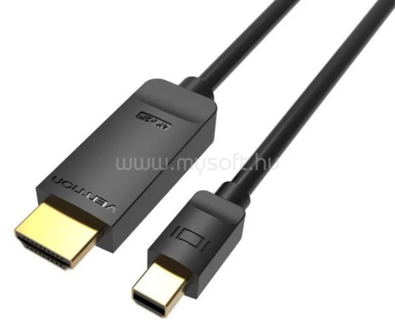 VENTION mini Displayport 4K -> HDMI, (fekete), 3m,  kábel