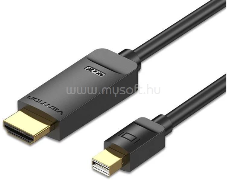VENTION mini Displayport 4K -> HDMI 2m,  kábel (fekete)