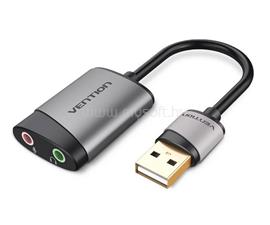 VENTION USB 2.0 -> 3,5mm/F külső OMTP-CTIA 0,15m hangkártya (szürke) CDJHB small