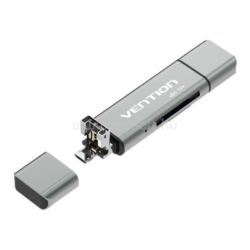VENTION USB 2.0 multifunkciós kártyaolvasó (szürke)