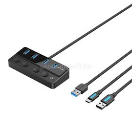 VENTION USB 3.0 -> USB 3.0x4+USB-C Hub 1m CHWBF small