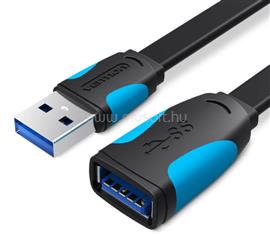 VENTION USB 3.0 hosszabbító, lapos 1,5m, kábel (fekete) VAS-A13-B150 small