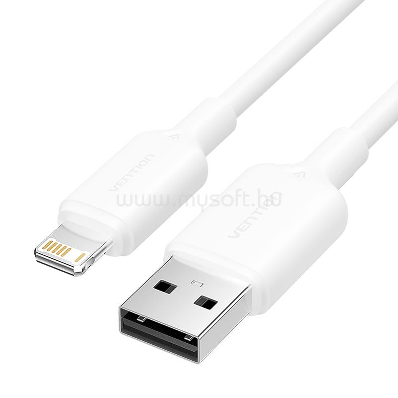VENTION USB-A 2.0 -> Lightning, (2,4A, fehér) 2m, kábel