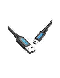 VENTION USB-A 2.0/M ->  mini USB-B/M, 1m PVC kábel (fekete) COMBF small