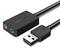 VENTION USB-A 2.0/M -> 2*3,5mm/F külső 0,15m hangkártya (fekete) CDYB0 small