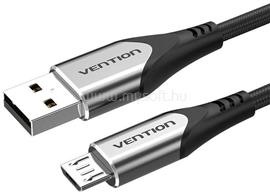 VENTION USB-A 2.0/M -> Micro USB-B/M,1m szövet 3A kábel (szürke) COAHF small