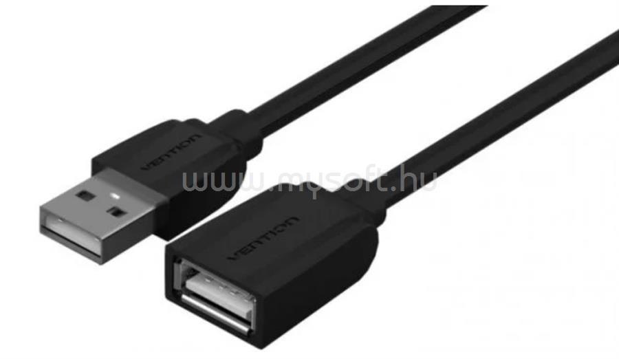 VENTION USB-A 2.0/M -> USB-A 2.0/F hosszabbító,PVC 2m, kábel (fekete)