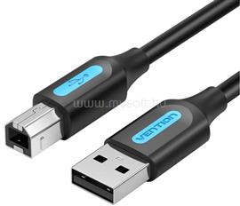 VENTION USB-A 2.0/M -> USB-B/M,  PVC, nyomtatókábel, 10m, (fekete) COQBL small
