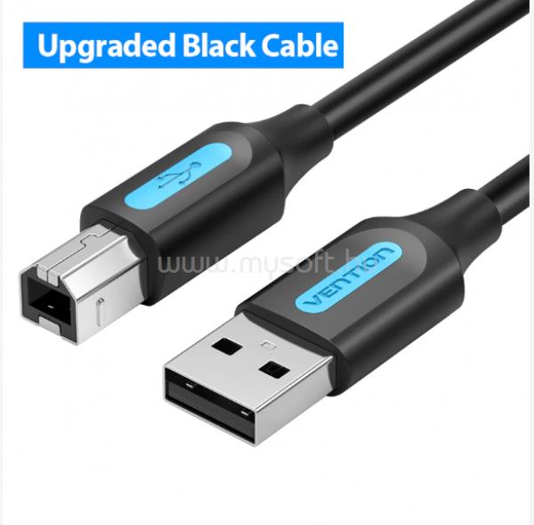 VENTION USB-A 2.0/M -> USB-B/M, 0.5m PVC nyomtatókábel (fekete)