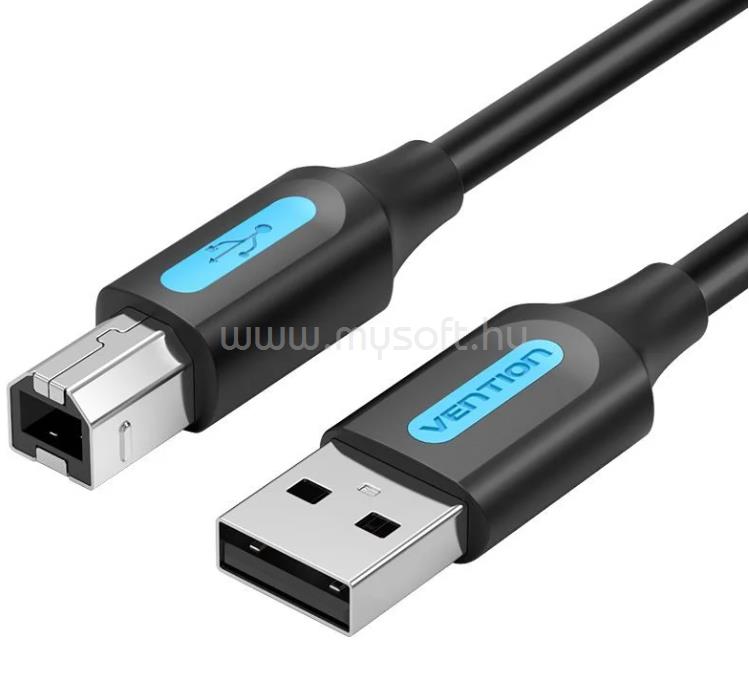 VENTION USB-A 2.0/M -> USB-B/M PVC nyomtatókábel 1,5m (fekete)