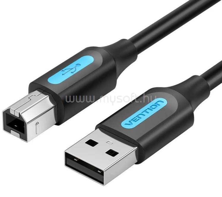 VENTION USB-A 2.0/M -> USB-B/M PVC nyomtatókábel 1m (fekete)