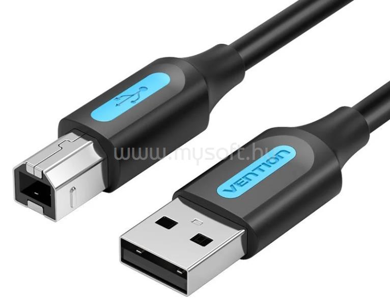 VENTION USB-A 2.0/M -> USB-B/M PVC nyomtatókábel 2m (fekete)