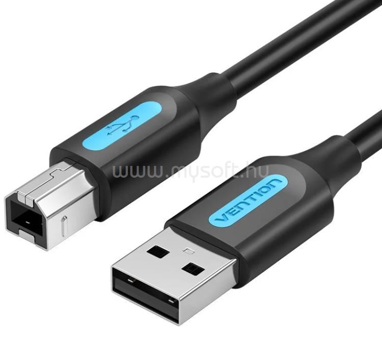 VENTION USB-A 2.0/M -> USB-B/M PVC nyomtatókábel 5m (fekete)