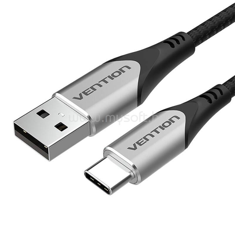 VENTION USB-A 2.0/M -> USB-C , 1,m szövet 3A (szürke) kábel