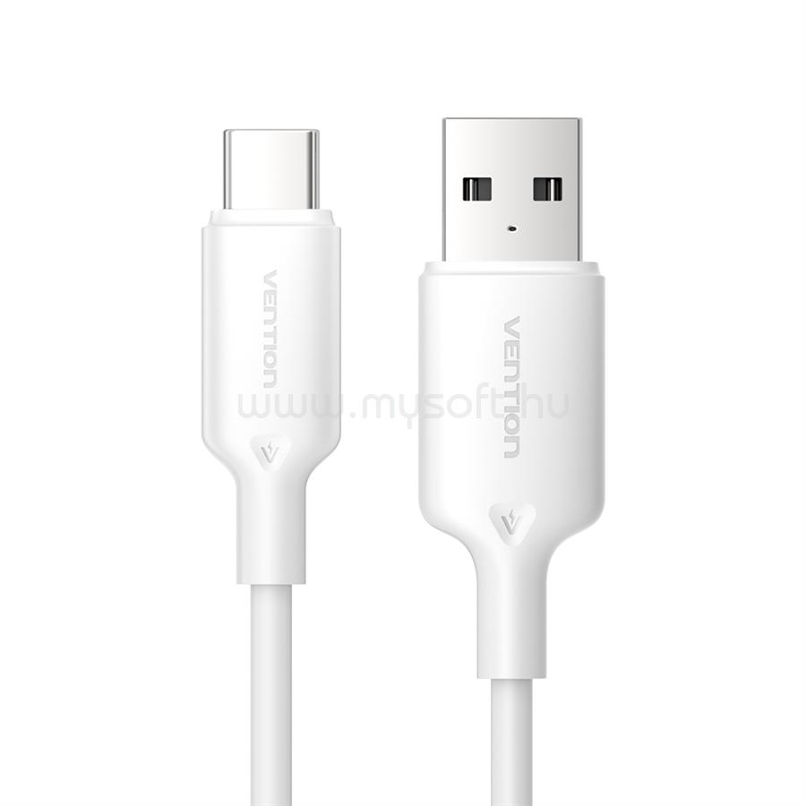 VENTION USB-A 2.0/M -> USB-C/M, 2m,(fehér), kábel