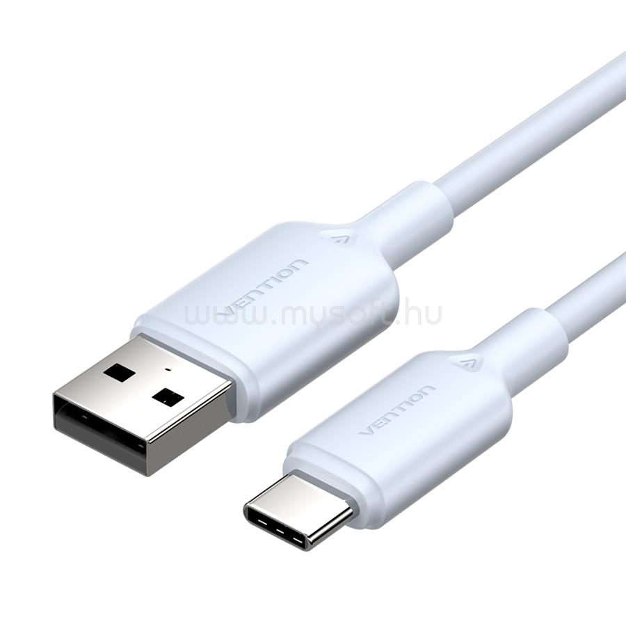 VENTION USB-A 2.0/M -> USB-C/M, 2m,(kék), kábel