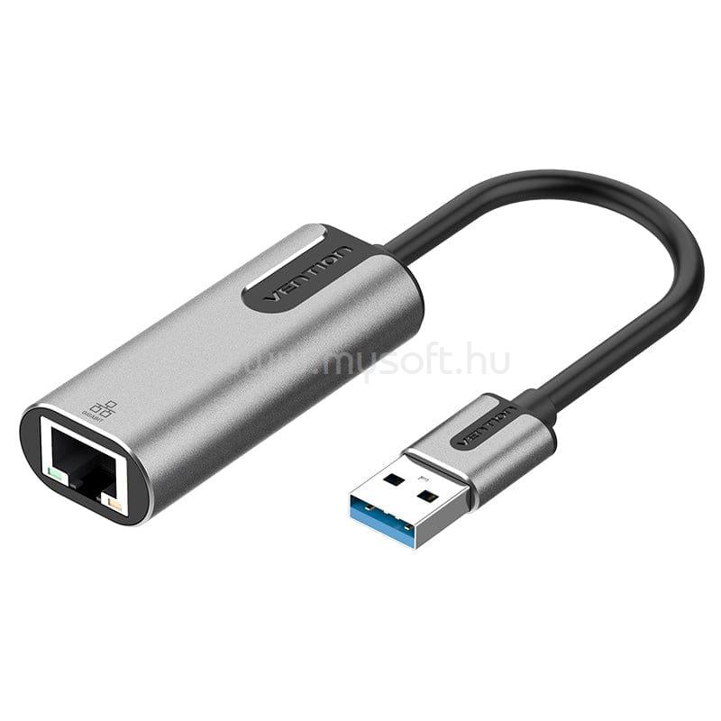 VENTION USB-A 3.0 -> RJ45 Gigabit Ethernet 0,15m adapter (szürke)