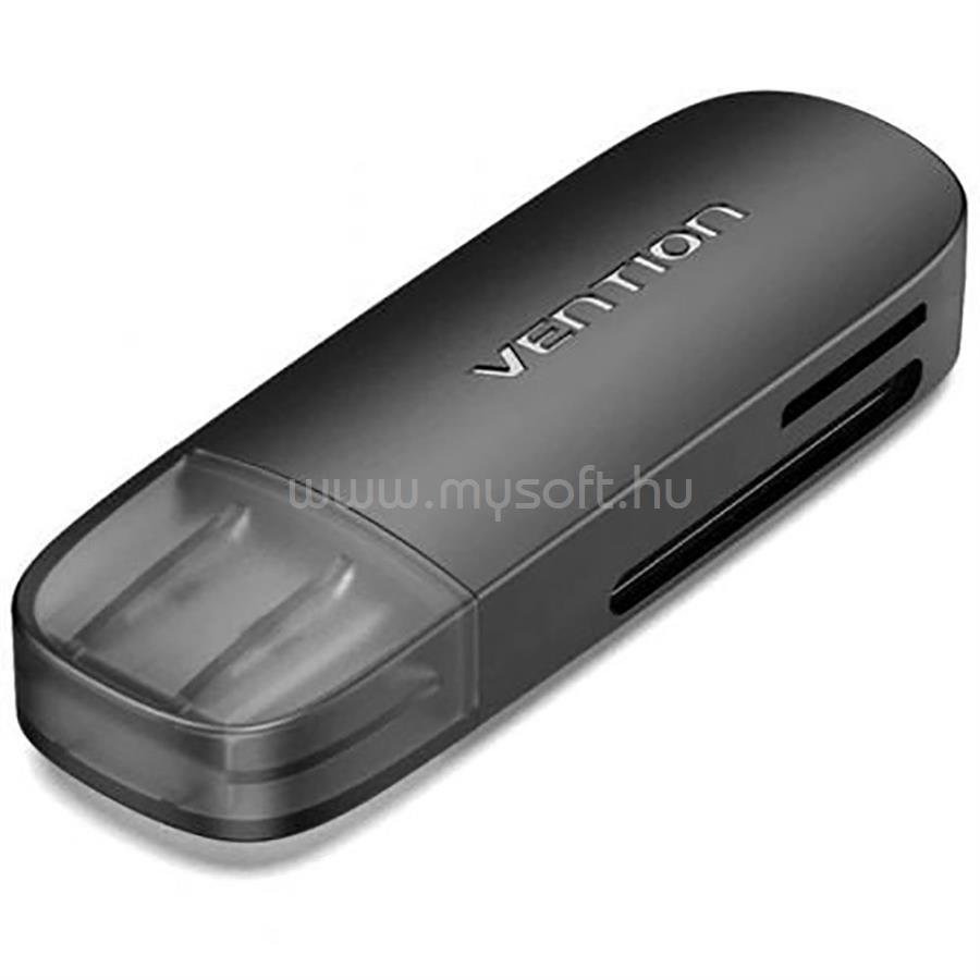 VENTION USB-A 3.0 2-in 1, SD+TF kártyaolvasó (fekete)
