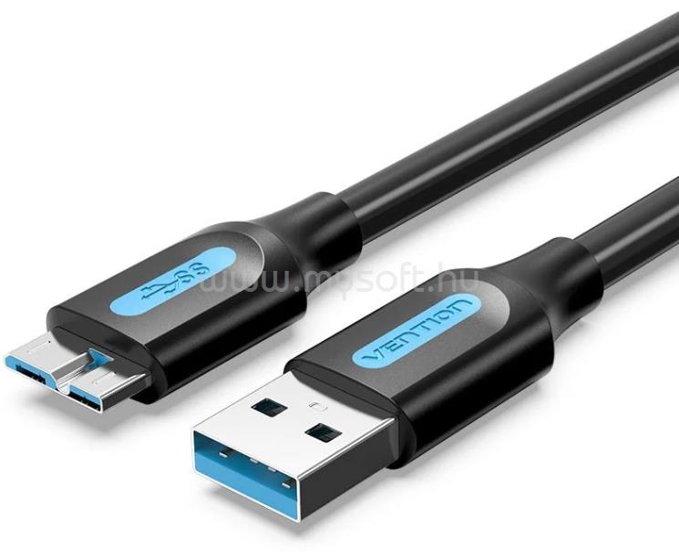 VENTION USB-A 3.0/M -> Micro USB-B, PVC 1m, kábel (fekete)