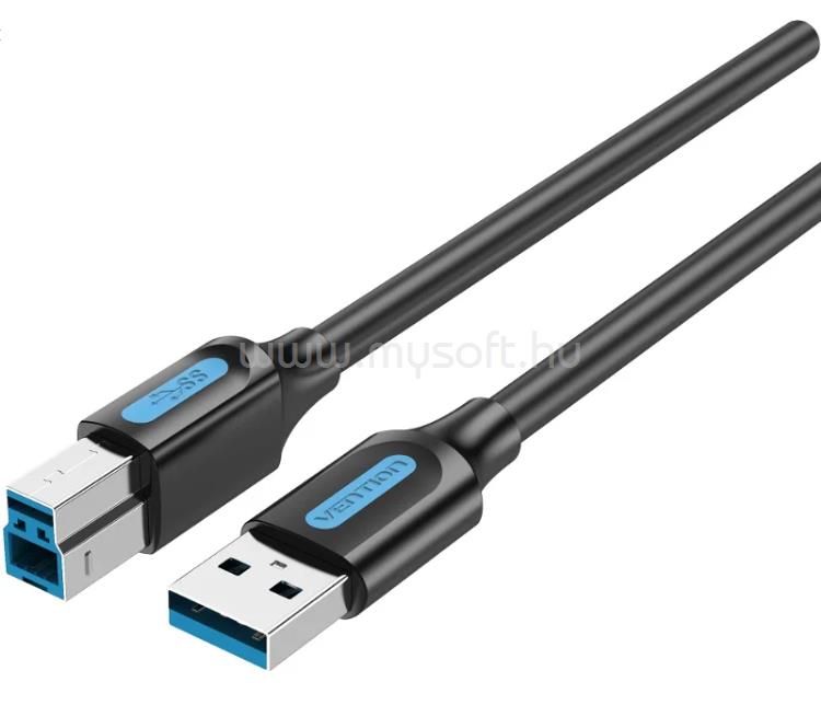 VENTION USB-A 3.0/M -> USB-B/M PVC 3m, kábel (fekete)