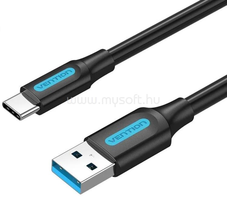 VENTION USB-A 3.0/M -> USB-C/M kábel PVC 0,5m kábel (fekete)