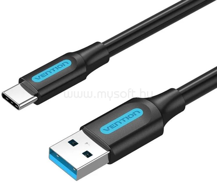 VENTION USB-A 3.0/M -> USB-C/M kábel PVC 1m kábel (fekete)