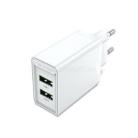 VENTION USB-A+A 2port, 18W/18W töltő (fehér) FBAW0-EU small