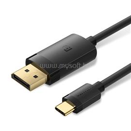 VENTION USB-C -> DisplayPort, (4K,fekete),2m, kábel CRJBH small