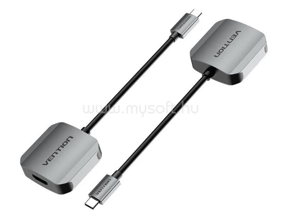 VENTION USB-C -> HDMI (0,15m Szürke Aluminum Ötvözet) konverter
