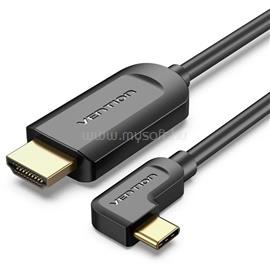VENTION USB-C -> HDMI, 1,5m, jobbos kábel (fekete) CGVBG small