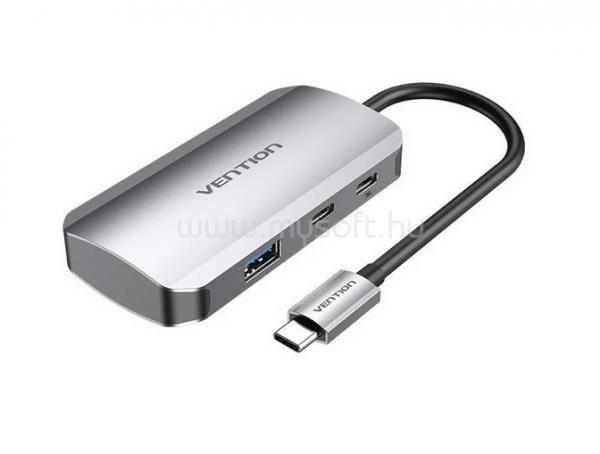VENTION USB-C -> HDMI/3*USB3.0/RJ45/TF/SD/PD konverter