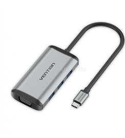 VENTION USB-C -> HDMI/VGA/USB3.0*3/PD 0,15m, (szürke, fémszerű), dokkoló TGSHB small
