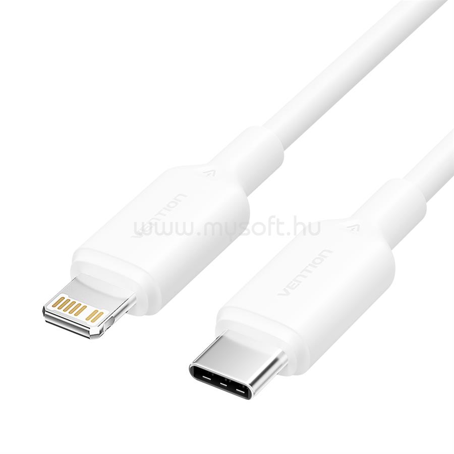 VENTION USB-C 2.0 -> Lightning, (3A, fehér) 2m, kábel