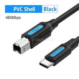 VENTION USB-C 2.0 -> USB-B 2.0 2 Amper, nyomtatókábel 2m (fekete) CQUBH small