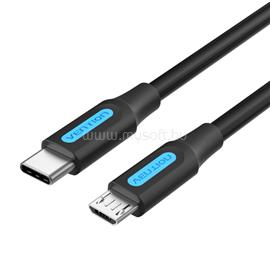 VENTION USB-C 2.0/M ->  Micro B/M, 1,5m, (2A, fekete), kábel COVBG small