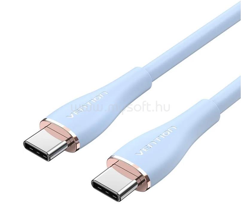 VENTION USB-C 2.0/M -> 2*USB-C/M 5A,szilikon 1,5m kábel (kék)